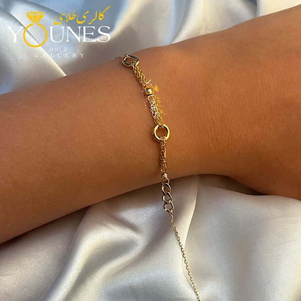 دستبند طلا تلفیقی هرمس